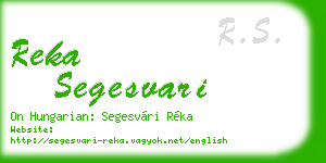 reka segesvari business card